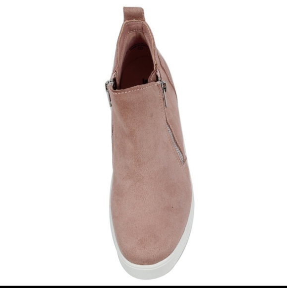 Mauve wedge sneaker with zipper - Picture 4 of 5